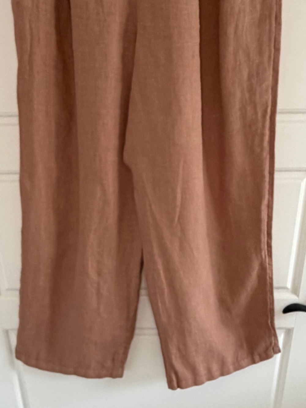 Nicole Miller 100% Linen Wide-leg Pants High-waisted Size 10 Beachy Summer Vaca - Picture 3 of 12